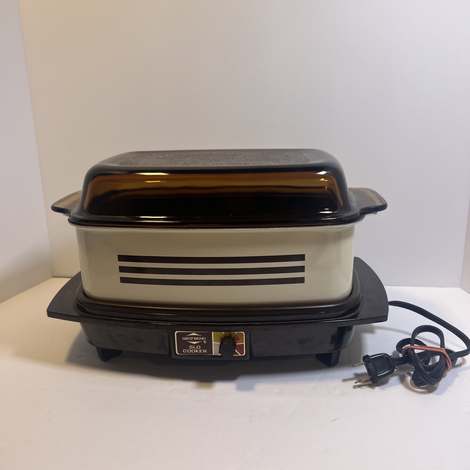 Vintage West Bend Slow Cooker 84674K 4 qt 5 Settings Complete Tested