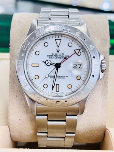 Rolex Explorer II 16570 40mm White Polar GMT Watch Service Case As Is NO RESERVE