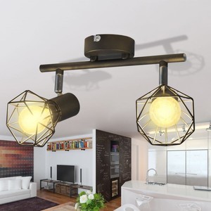 Retro Ceiling Lights Wall Spotlights Wire Steel Vintage Industrial