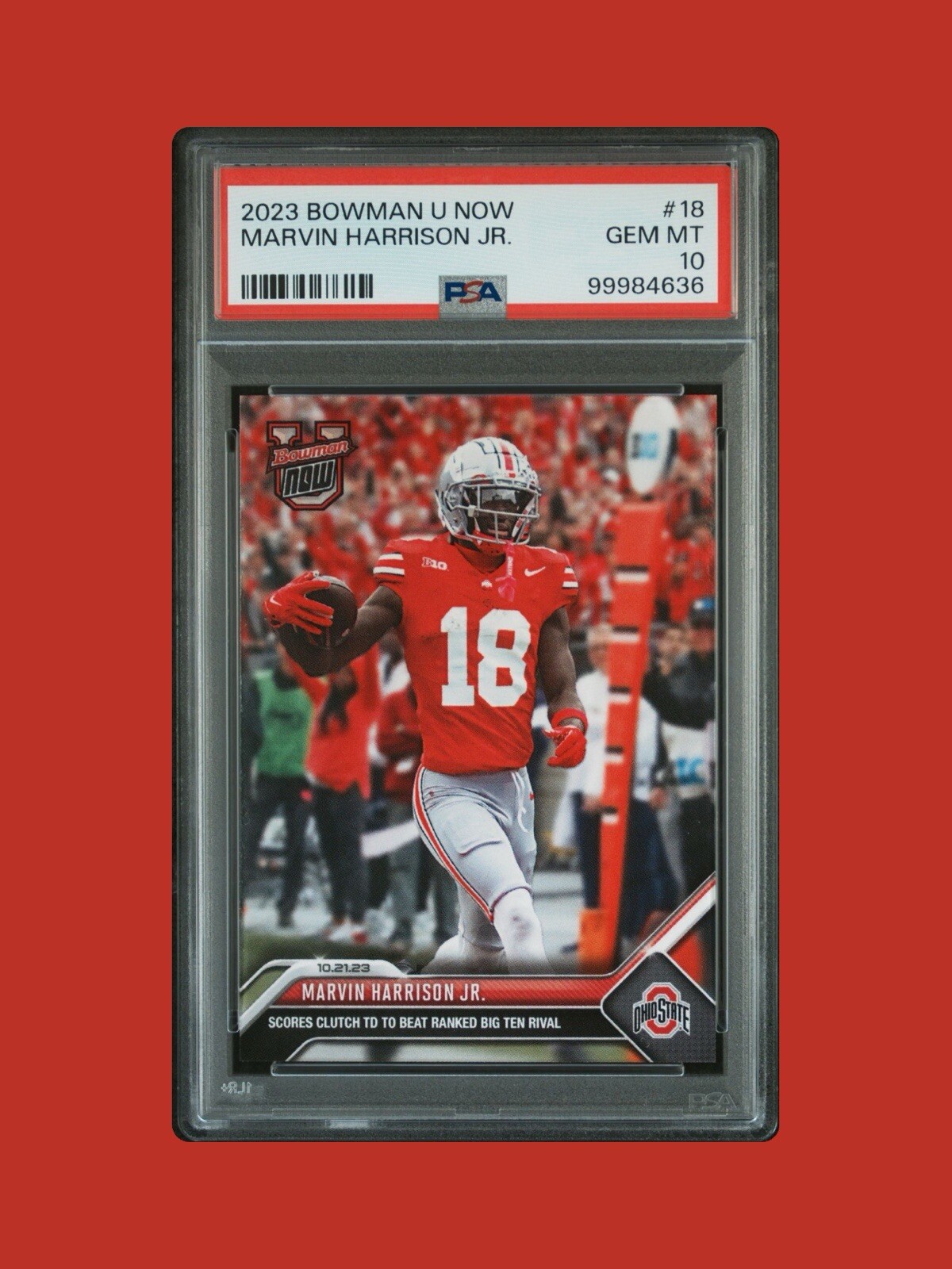 2023 Bowman U Now Marvin Harrison Jr. #18 PSA 10 Gem Mint