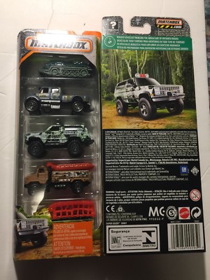 2016 Matchbox Jungle Mission Five Pack Truck Pack