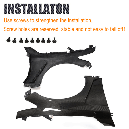 For Infiniti Q50 Q50S 2014-2023 Real Carbon Exterior Side Fender Vent Cover Trim - Picture 12 of 15