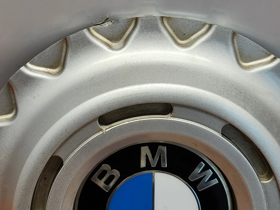 ✅ Tapa central de rueda plateada OEM BMW E39 E38 E28 528 525 740 750 Foto 4 de 4