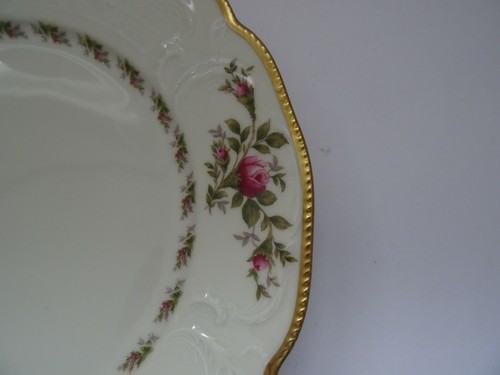Rosenthal Sanssouci Moosrose Speiseteller Elfenbein mit Poliergoldrand - Bild 3 von 5