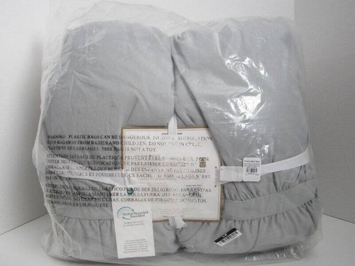 Pottery Barn Teen Pucker-UP Comforter Twin TwinXL Light Gray Color NWT - Picture 5 of 5
