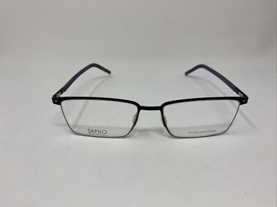SAFILO ITALY EYEWEAR SA 1075 4VA BLACK GRAY 55/17/145 FLEX HINGE S108