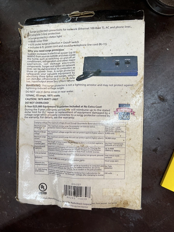 Radio Shack 61-2327 Notebook Computer Surge Station And Noise Filter - Image 2 of 2