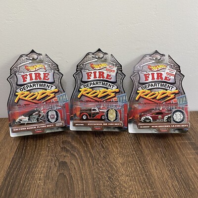 2000 Hot Wheels Fire Department Rods Daytona Beach Pittsfield New