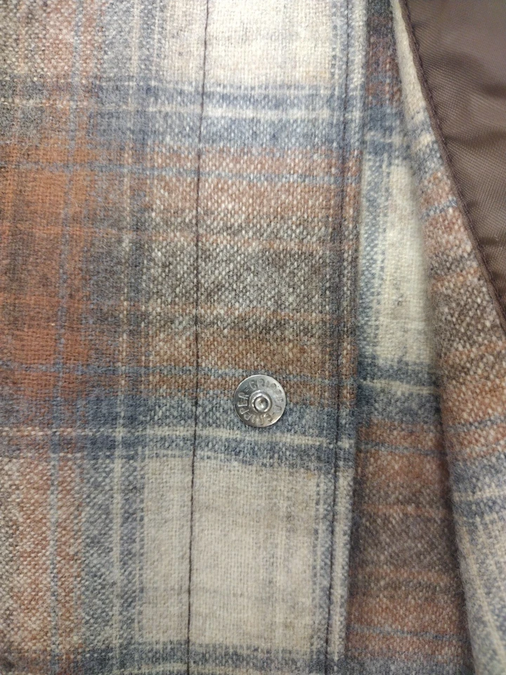 Camisa ranchera de lana a cuadros con botones a presión de colección PENDLETON de alta calidad Western Wear talla L Foto 4 de 4