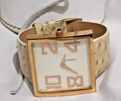 Rare Vintage CADDY DESIGN Australia Ladies Square Leather Watch - VGC/working