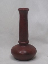vintage California Redwood vase wooden bud floral flower holder decor 5"