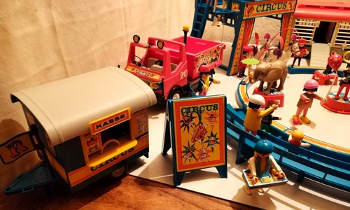 GROS LOT PLAYMOBIL CIRQUE CIRCUS- ROULOTTE- PISTE- FANFARE- CAMION- CLOWNS - Photo 4/16