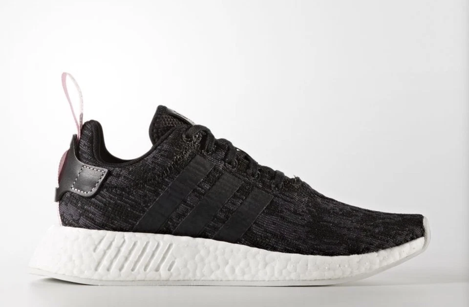 NUEVO Adidas Originales BY9314 MUJER NMD R2 BOOST Negro/Rosa US9 Foto 2 de 4