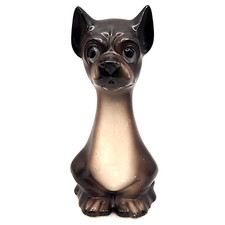 BOXER DOG Vintage 1950s Long Necked Comical Whimsical Porcelain Figurine Japan