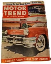 Motor Trend Magazine August 1952 Vacationing In Your Car Florida Sport Custom