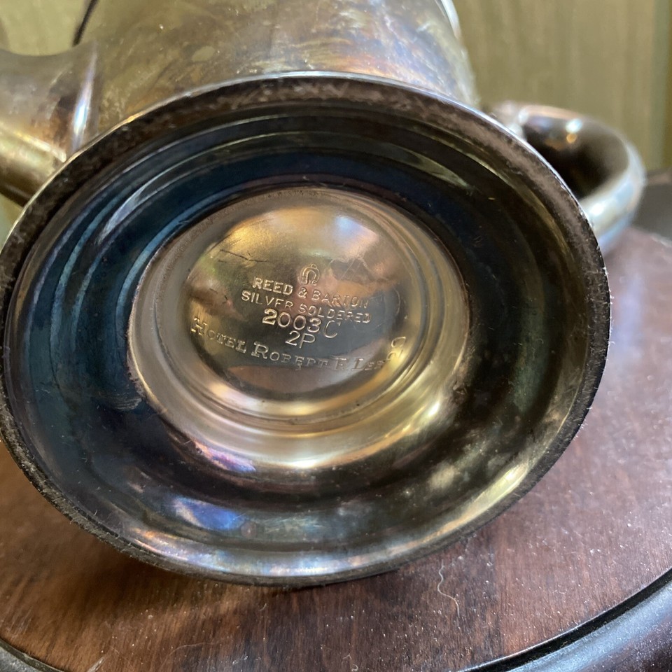 Extremely Rare Reed & Barton Silver Solder Teapot. Historic Hotel