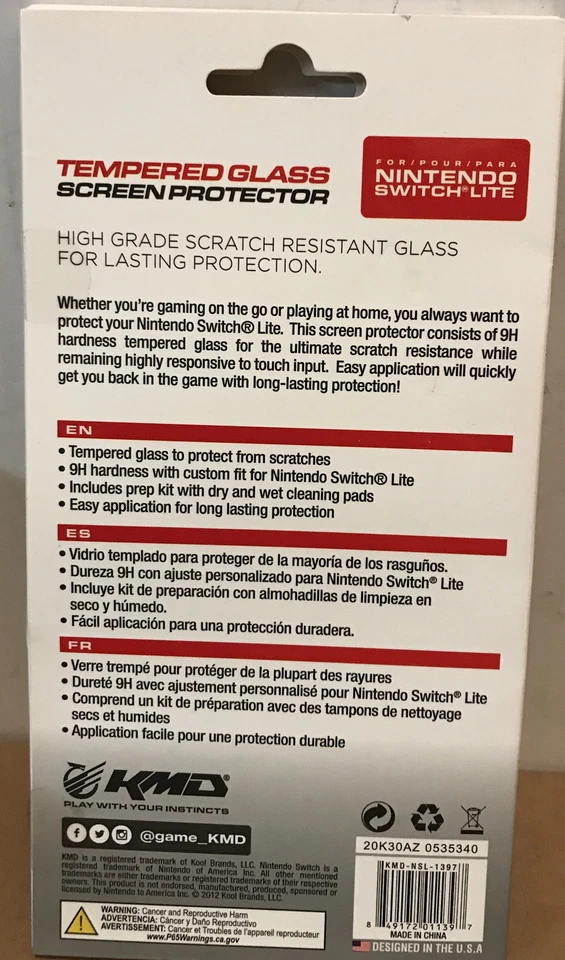 🌎 KMD Clear Tempered Glass Screen Protector Film For Nintendo Switch,New ‼️ - Image 2 of 3