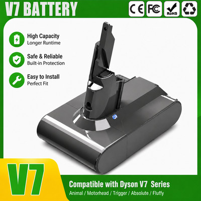 12800mAh Ersatzakku für Dyson V7 SV11 Animal Absolute Motorhead Trigger Sauger