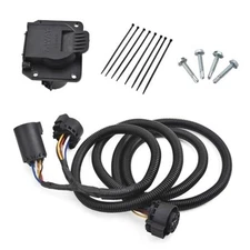 MITZONE 7-Foot 7-Pin Vehicle-Trailer Wiring Plug Harness Extension Compatible 