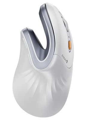 ProtoArc EM11 NL Ergonomische Maus, Kabellose Vertikale Maus Wiederaufladbar Weiß 