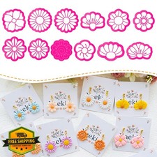 Xaekicr Flower Polymer Clay Cutters Molds Earring Tools Set