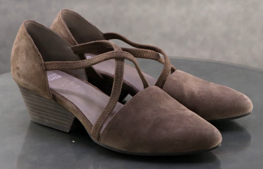 Eileen Fisher Juku Women's Pumps Shoes Size 7.5 Suede Gray