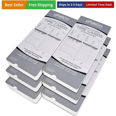 300 Time Cards for HN4000 AutoAlign Calculating Time Clocks