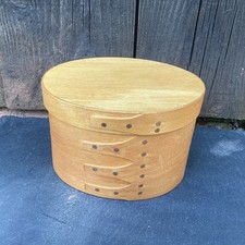 Beautiful small cherrywood?  Shaker lightweight bentwood  box copper rivets 