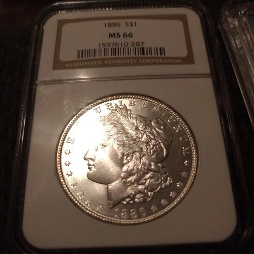 1881-S  MORGAN SILVER DOLLAR PCGS MS 66 w/ rim toning + more silver