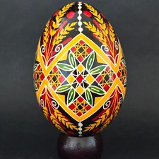 Real Ukrainian Pysanky Goose Pysanka Hand made Hutsul Easter Egg