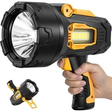 Rechargeable Spotlight 99,000 Lumens Super Bright Flashlight Outdoor Handheld 