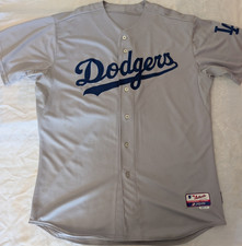 Majestic Los Angeles Dodgers Authentic MLB Jersey Size 52 Gray Blue