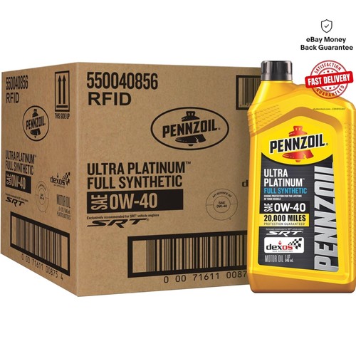 Full Synthetic 0W-40 Motor Oil - 6 Quarts for High-Performance Vehicles - Picture 1 of 9