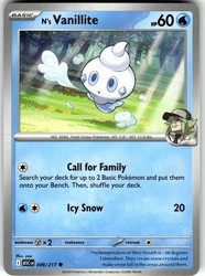 N's Vanillite 049/217 Ascended Heroes Common