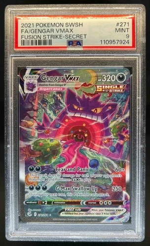 2021 Pokemon SWSH Fusion Strike Gengar VM #271/264 PSA 9