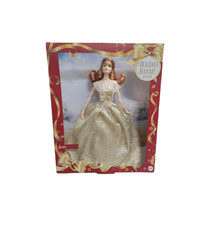 Barbie Signature 2025 Holiday Barbie with Red Hair with Silver  Gold Gown