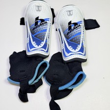 Brava Soccer Kids Shin Guards XS Blue White NOCSAE Certified YSLBVSC2009