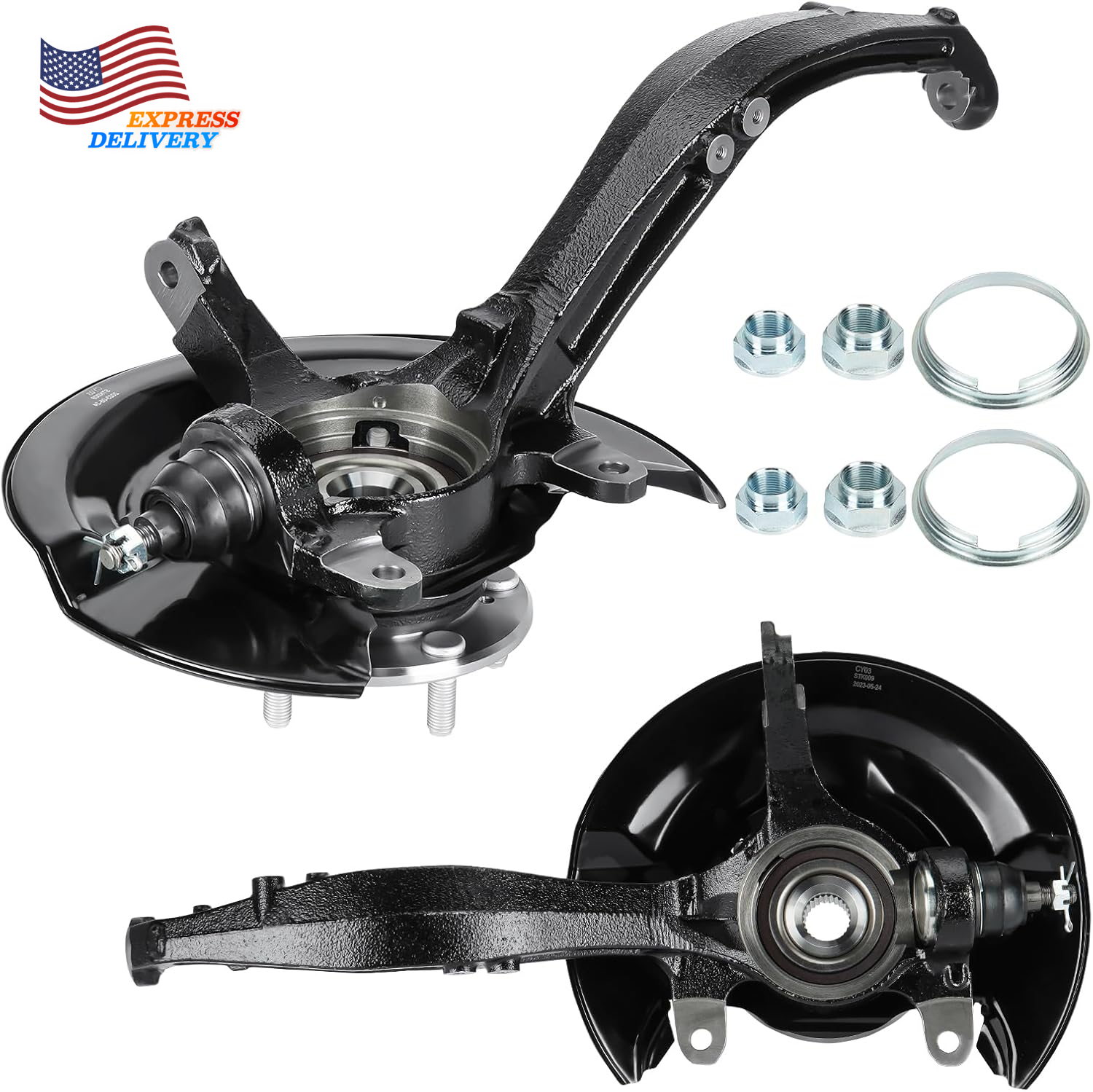 Front Steering Knuckles & Wheel Bearing Hub Assembly Fit for Honda Accord NEW US