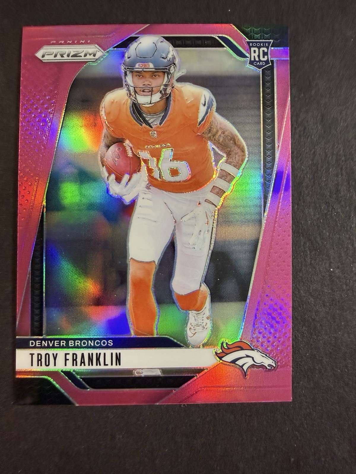 2024 Panini Prizm - Rookies Troy Franklin #393 Pink Prizm (RC)