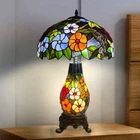 Tiffany Flower Style 16" Clustered Table Lamp for Home Decor & Bedroom Lighting