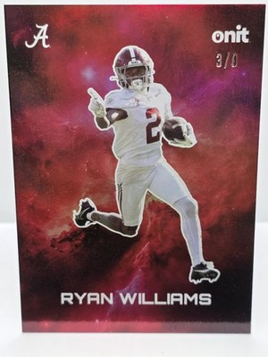 Ryan Williams 2025 ONIT Gravity Alabama Crimson Tide Galaxy Red #3/9