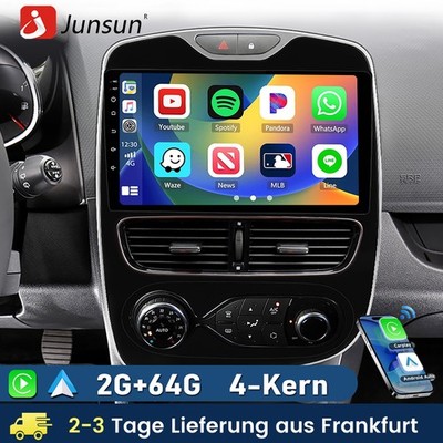 2+64G DAB+ SWC Carplay Android14 Für Renault Clio 4 2017-2019 Autoradio GPS Navi