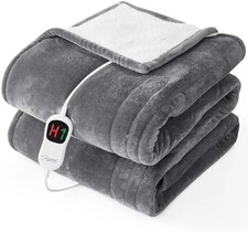 Twin Size Heated Electric Blanket 10 Levels Auto Off