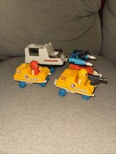 VTG 1984 Fisher Price Playworld Lil Playmates Space Station Vehicles and People