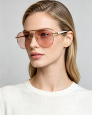 GUCCI Gold Aviator Sunglasses Model: GG1220S, Size: 59-14-145