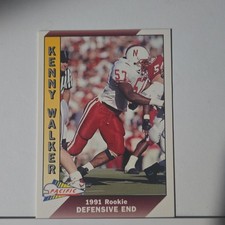 Pacific 1991 Kenny Walker Rookie #546 Nebraska Cornhuskers Denver Broncos Card. rookie card picture