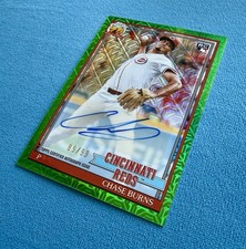 2026 Topps Series 1 Green Auto /99 Chase Burns Silver Pack Mojo Refractor Rookie