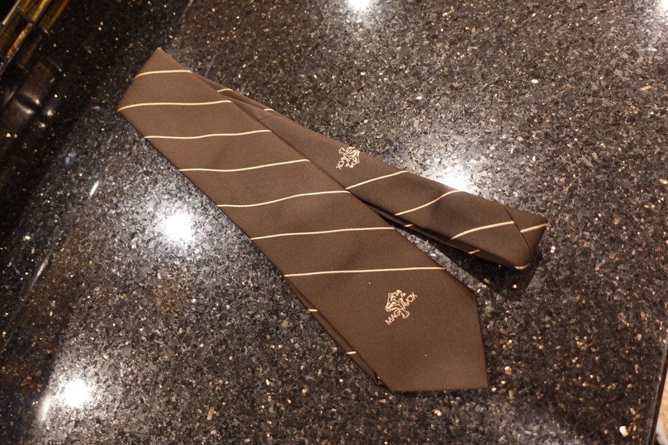 A Magnavox Odyssey employee tie — a bizarre, ultra-rare piece of gaming corporate memorabilia from the very first home console era.