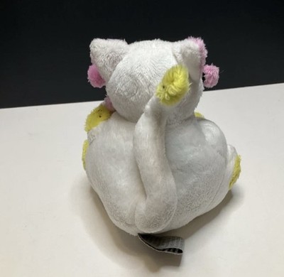 Vintage Amy Lacombe WhimsiClay Happy Face Cat Stuffed Animal Plush Doll Toy 6''