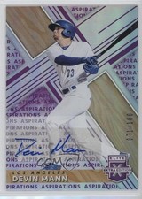 2019 Panini Elite Extra Edition Aspirations Purple /100 Devin Mann #121 Auto 6o3
